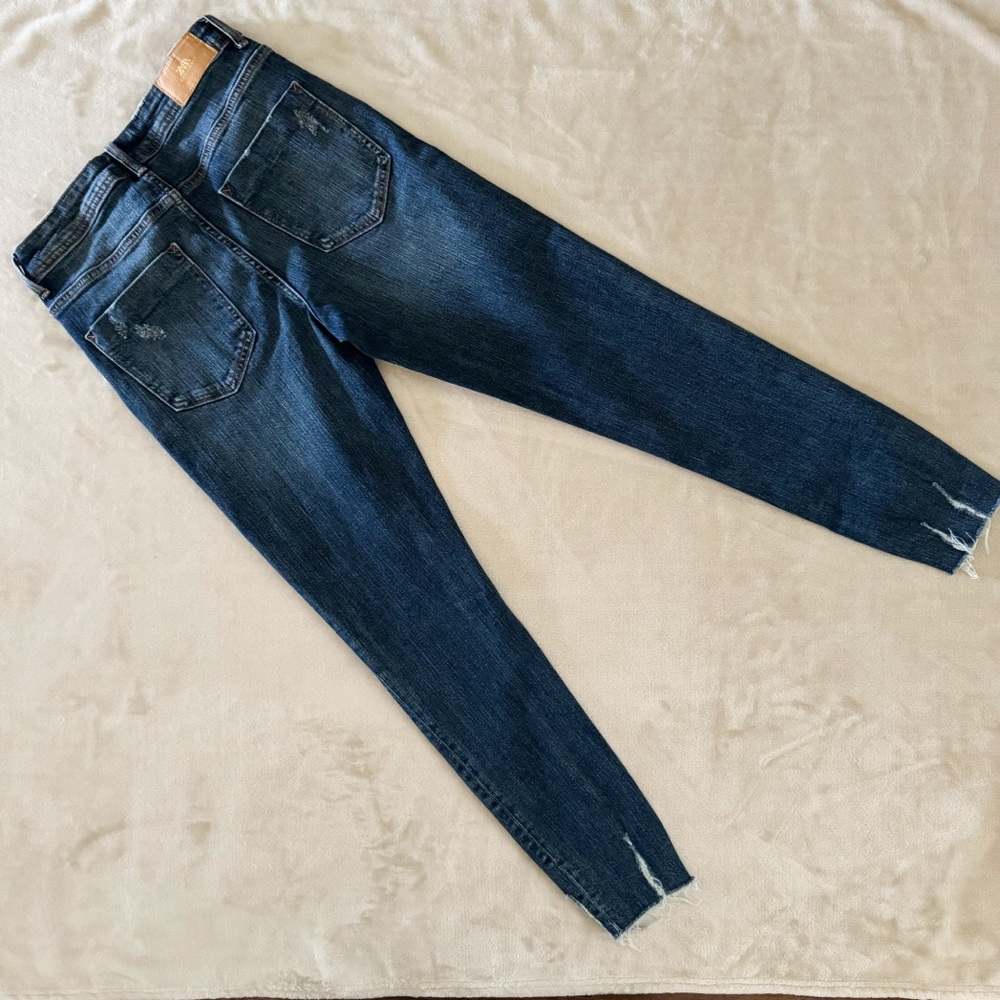 Zara Blue Denim Skinny Jeans Size 4 - Picture 3 of 7